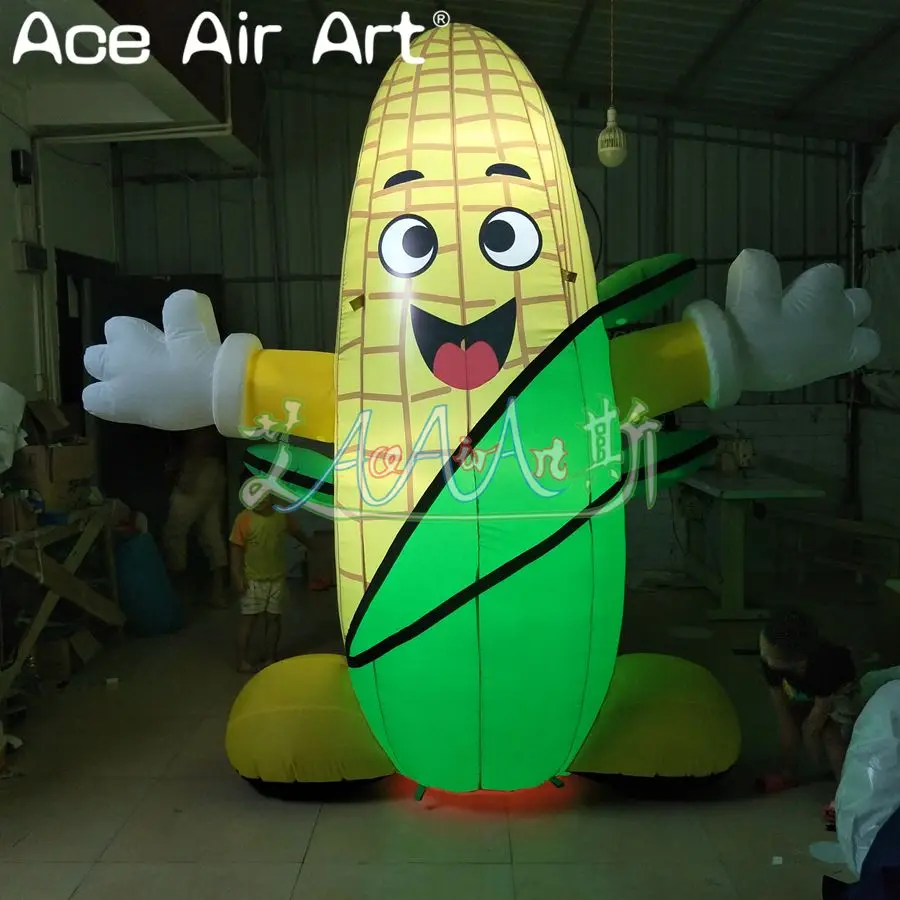 Come with Free Fan Led Lighted Inflatable Maize/Corn Cartoon Offered by Ace Air Art