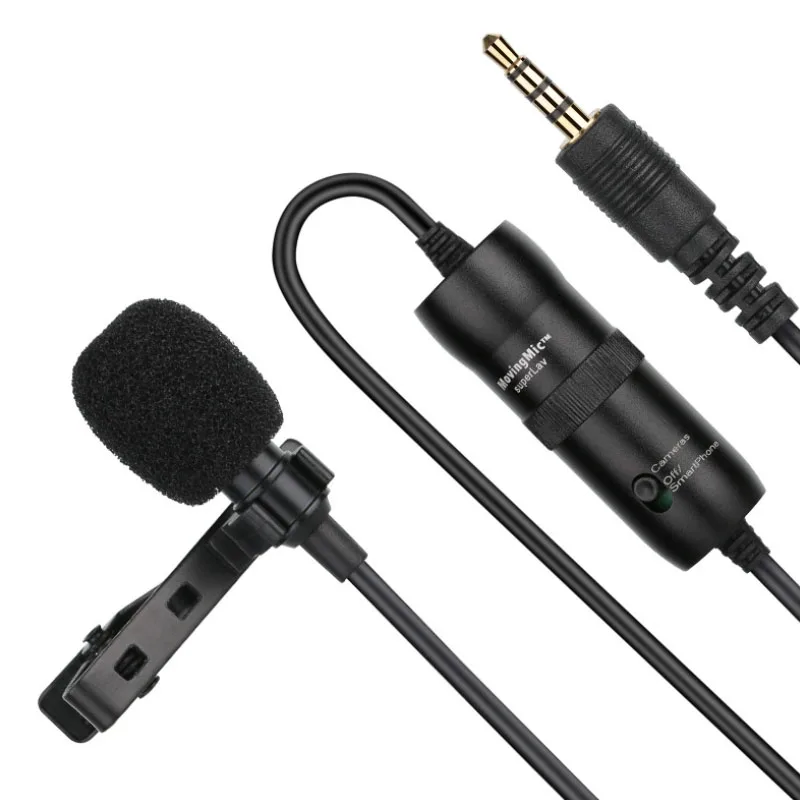 

Omnidirectional Camera Lavalier Condenser Microphone Mic for Canon Nikon Sony DSLR Cameras and IOS iPhone 8 7 6 9 Smartphones