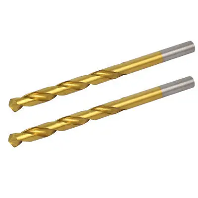 6.2mm di Perforazione Dia Titanio Placcato 2 Flauti Codolo cilindrico Torsione Punta del trapano 2 pz