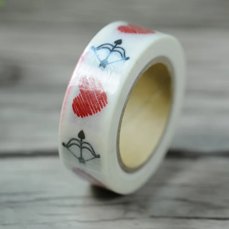 Free shipping Valentine's day Washi Paper Masking Tape/The arrow of cupid and red heart