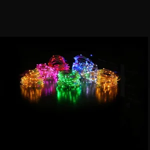 Kupfer -LED -Feenschnur, Batterienknopf, Hochzeitsdekoration, Weihnachtsblasher, Party, 2m, 3M, 5M, CR2032 10 Hauptverkäufe von lila LED -Reflektor - №9