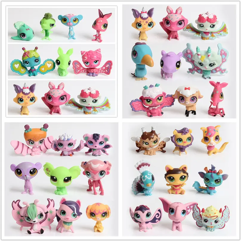 2016 Fashion Kawaii Lps littlest Pet Shop Pet Q Doll Mini Animal Toys Cartoon Anime Action Figure Brinquedos Collection for kids