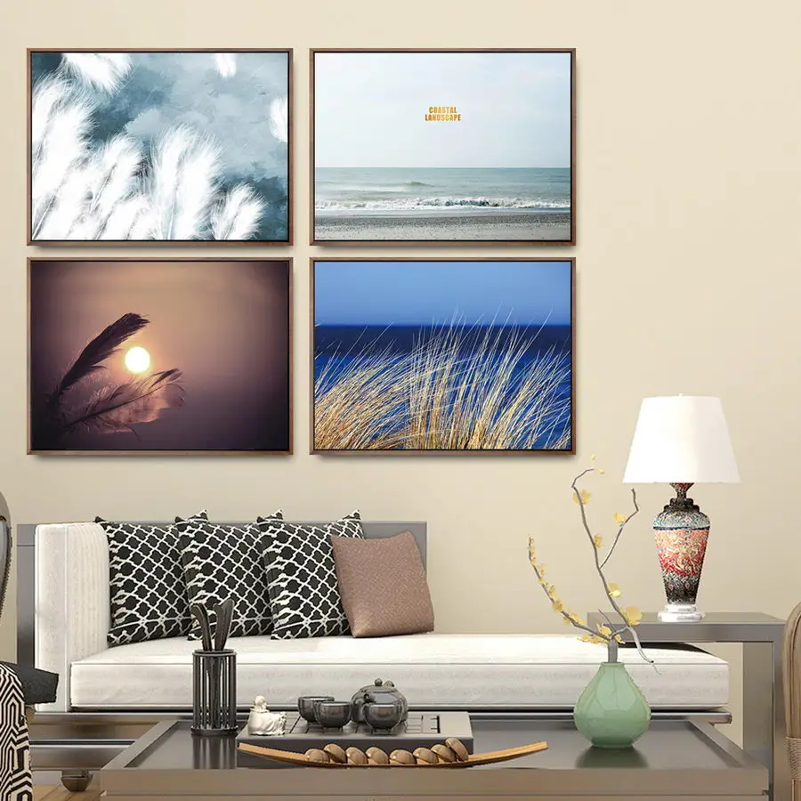 Home Decoracion Wall Art Poster Print Canvas Printings for Living-room Canvas Painting Landscape Sunset scenery