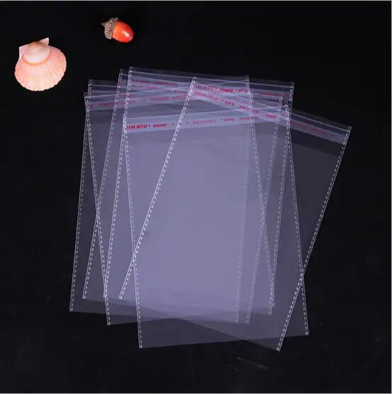 100pcs/8*12 Self Adhesive Plastic Bag Self Adhesive Seal /E4 Clear Resealable Cellophane/OPP/Poly Bags 8*6cm Transparent Opp Bag