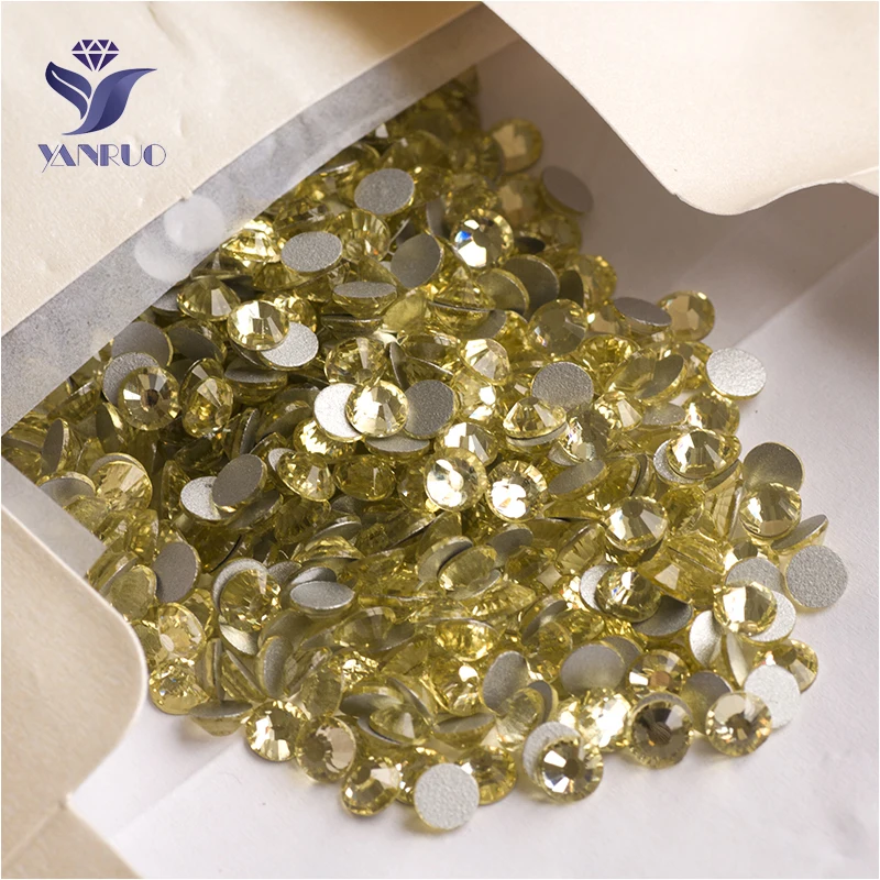 YANRUO 2058NoHF Jonquil Strass Flat Back Crystal Stone DIY Non Hotfix Rhinestones For Nail Art Decorations