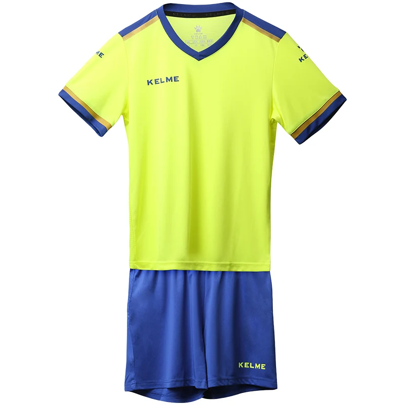 Kelme camisa infantil de futebol, uniforme de futebol personalizado, roupa para treino, manga curta, respirável, 3873001