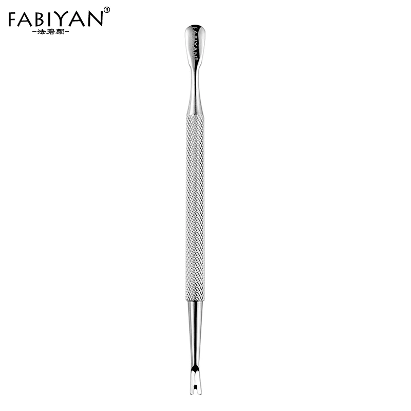 Poussoir à cuticules en acier inoxydable, cuillère tondeuse en métal Double face, doigt peau morte, outil de manucure et de pédicure pour Nail Art