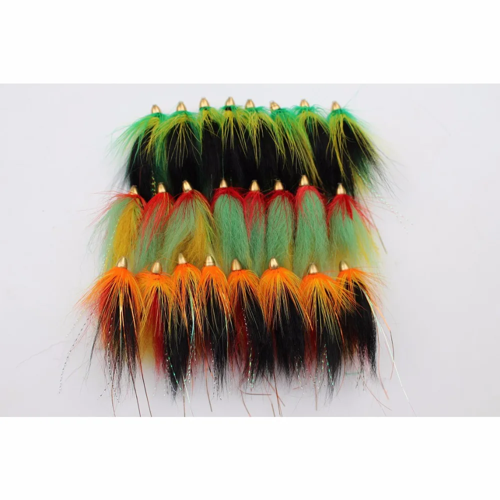 Tigofly Spring Collection 24 pcs/lot 3 patterns Assorted Popular Cone Head Tube Flies Salmon Trout Steelhead Fly Fishing Lures