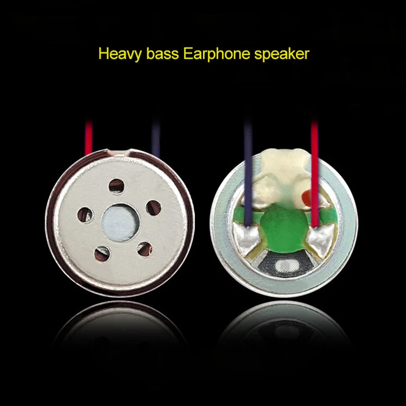 10pcs 8mm Earphone Speaker 32 ohm Subwoofer HIFI Earbuds Repair Horn Full Range Earphones Speakers unit PET Copper Ring Earplug