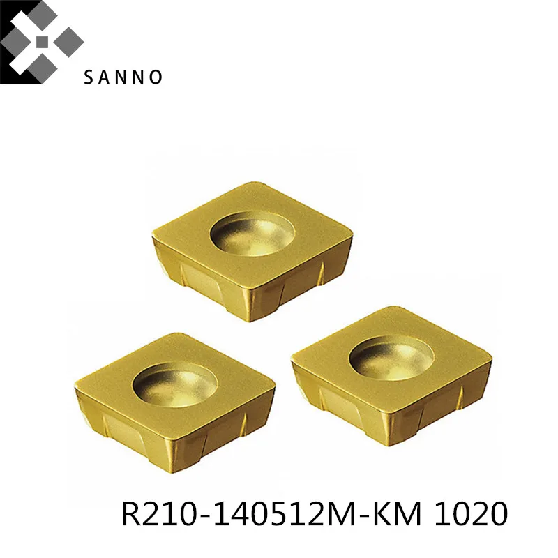 

CNC Carbide Blade Inserts R210-140512M-KM 1030 / 1020 Milling Machining Lathe Inserts R210