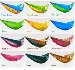 260CM*140CM Large Size Double Comfortable Parachute Cloth Hammock Double Hammock Parachute Hammocks Camping Bed 300KG load