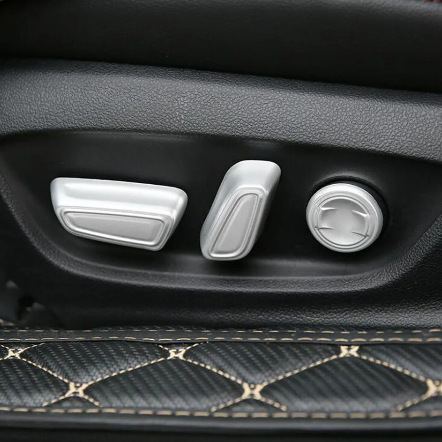 YAQUICKA 5Pcs/set Car Interior Seat Adjust Button Switch Cover Trim Styling For Toyota Camry 8th 2018 ABS Auto Accessory New
