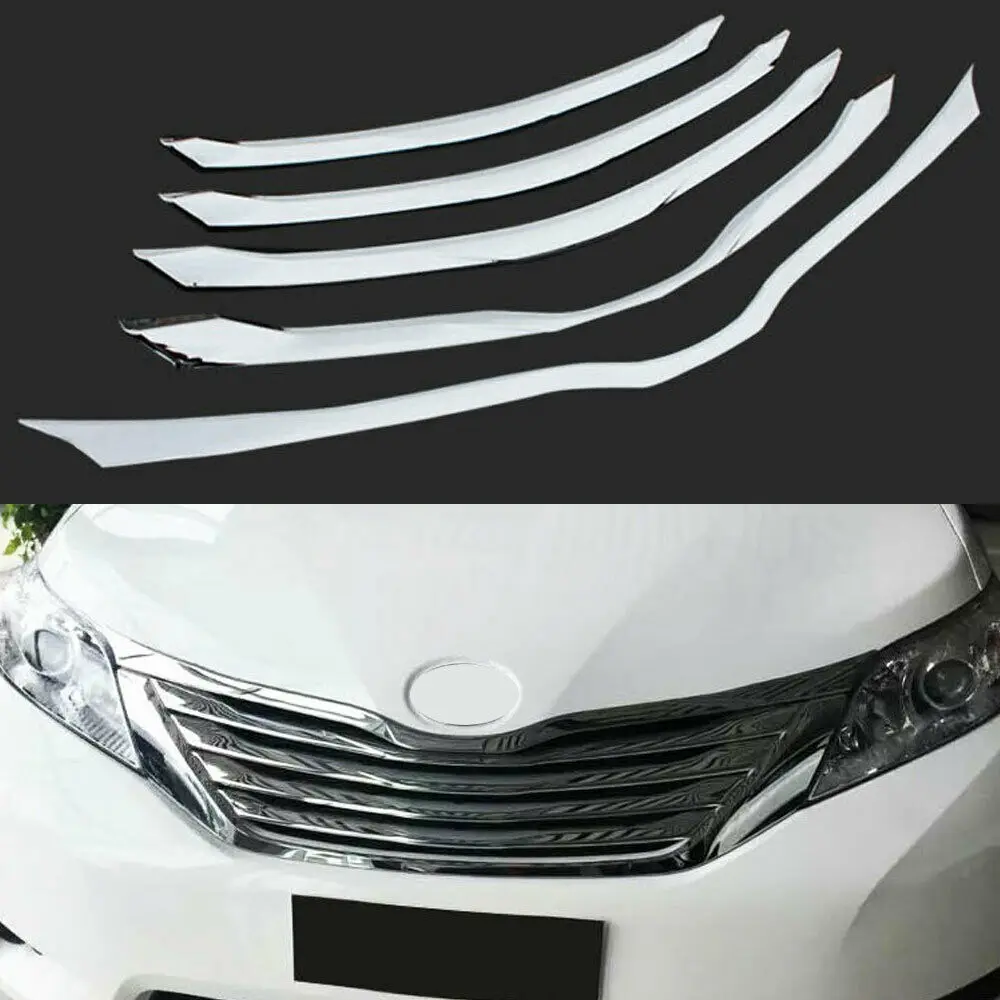 

Для Toyota SIENNA 2010-2017, хромированный АБС-пластик, передний бампер, решетка радиатора, Обшивка Рамы