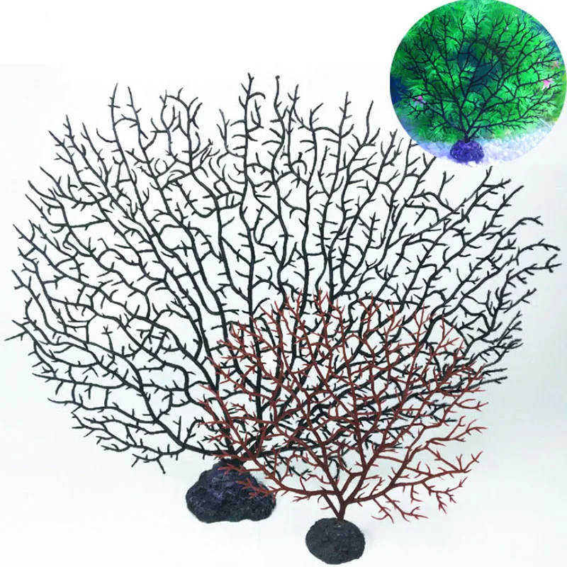 Tree Shape Resin Coral Aquarium Decoration Fishing Fish Tank Landscaping Decor Sea Iron Tree Plastic Coral Aquarium Decor Plants