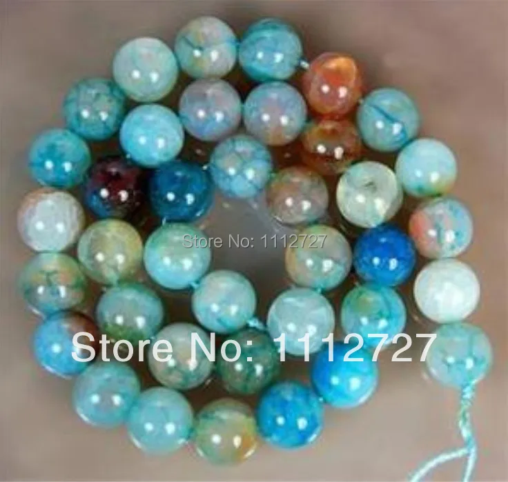 8mm Blue Dragon Veins Onyx Round Gems Loose Beads Strand New Accessory Parts For Necklace Bracelet Fashion Jewelry 15