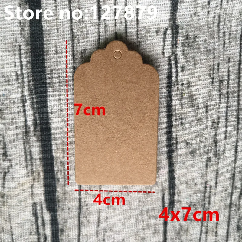 100 sztuk Kraft Paper multi-rozmiary metki ślub/dekoracja urodzinowa tag/mały prezent metka z ceną/biżuteria metka z ceną