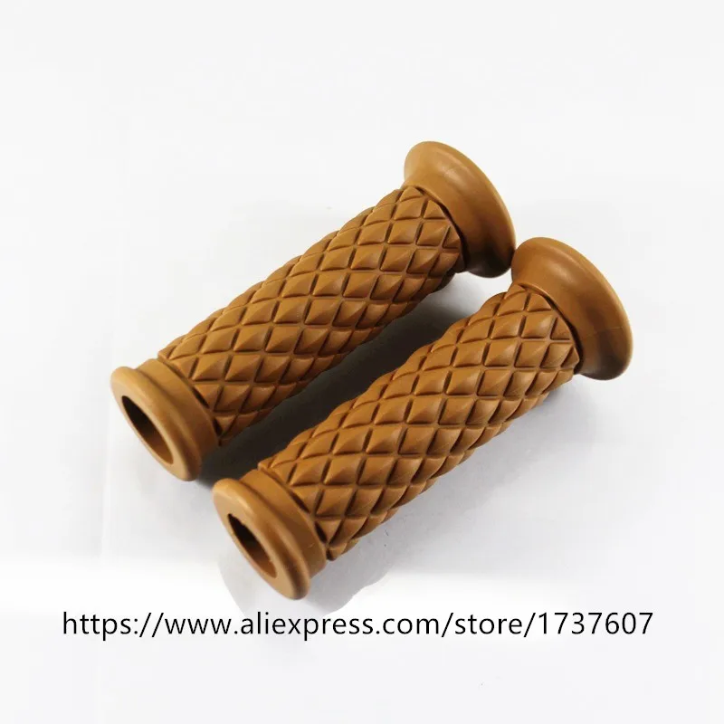 1pair Motorcycle 7/8\'\' Retro Rubber Handlebar Hand Grips Cafe Racer grips GG GN GS 125 150 250