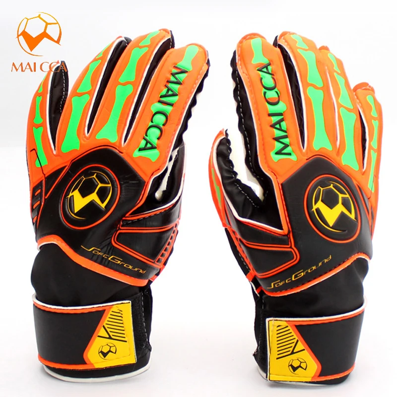 Kids Men Soccer Football Goalkeeper Gloves Size 5 6 Finger Goalie Gloves