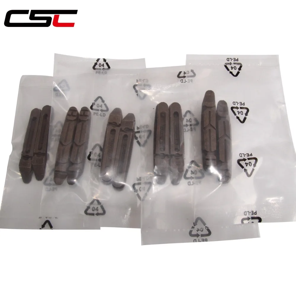 CSC Road Bike Brake Pads Carbon Brake Pads Bike V Brake Pads For Shiman0 Campy 2pcs, 4pcs, 6pcs,8pcs,10pcs Option