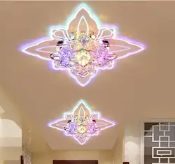 Modern Flush Mount Ceiling Lighting Fixture Lovely Butterfly LED Crystal Chandelier Close to Ceiling Light for Room Foyer