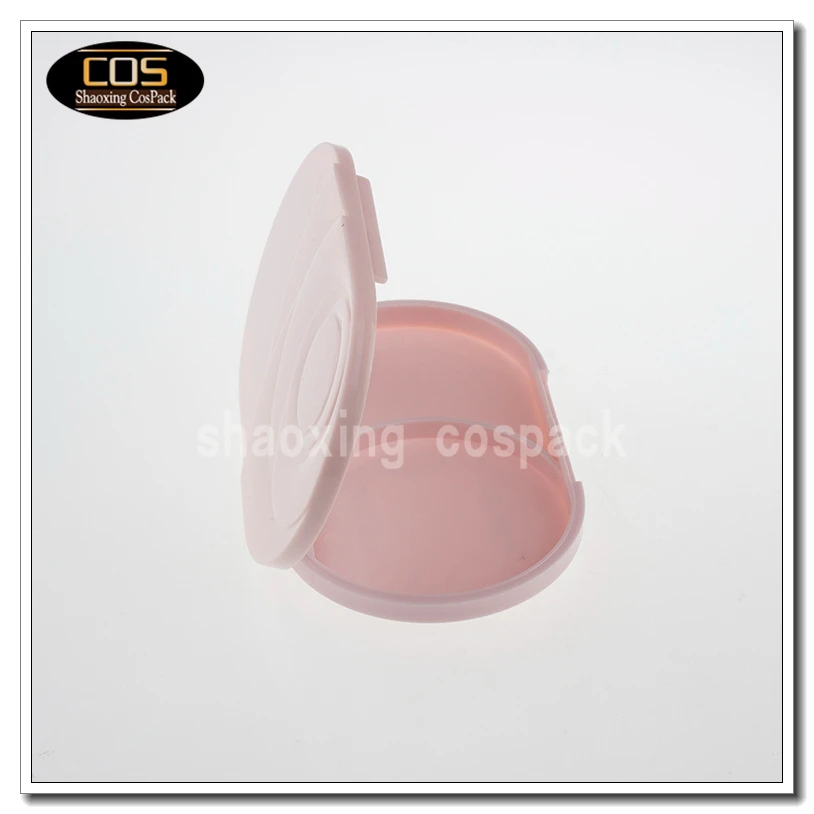 C002 empty makeup compacts for powder, light pink cosmetic compacts with mirror empty, empty plastic pink cosmetic compact case