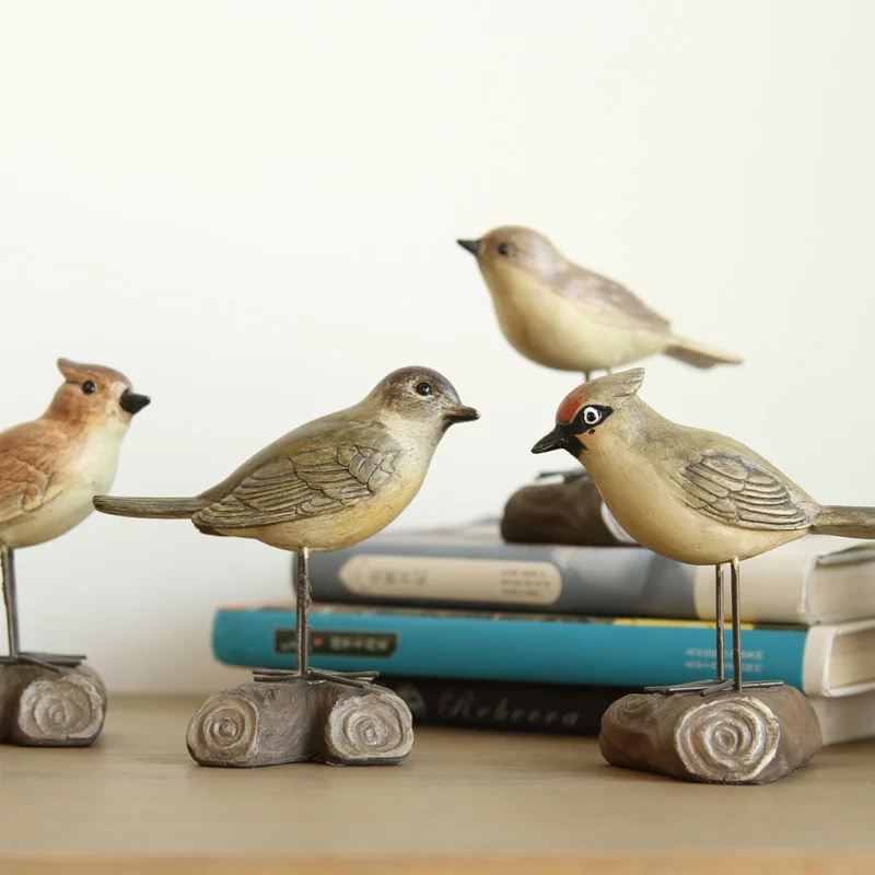 

American country Home Furnishing ornament crafts ornaments creative gift bird stump study the living room decoration