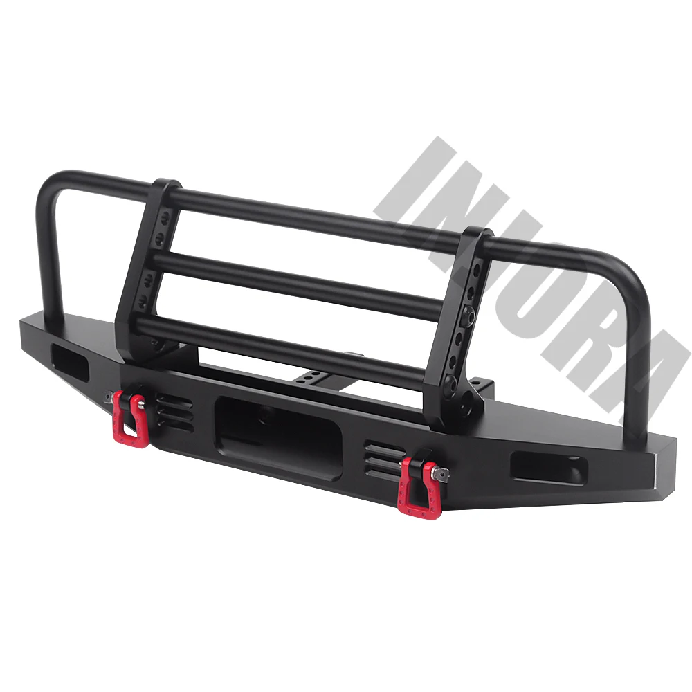 INJORA Adjustable Metal Front Bumper for 1/10 RC Crawler TRX4 Defender Axial SCX10 SCX10 II 90046 90047