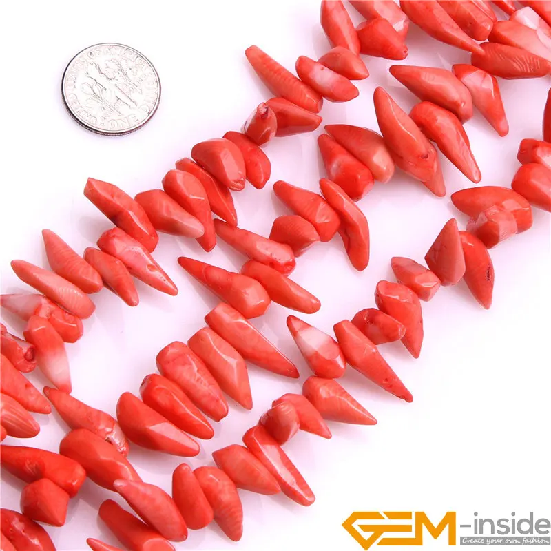 Coral: Branch Orange Coral Beads Natural Coral Beads Dyed Color For Fashion Jewelry Making Strand 15\