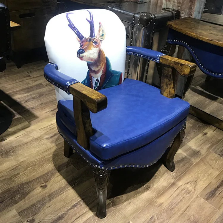 Toko Tukang Cukur Kursi Rambut Retro Jepang Mengangkat Rambut Kursi Potongan Khusus Rambut Kursi Penata Rambut Toko Rambut.