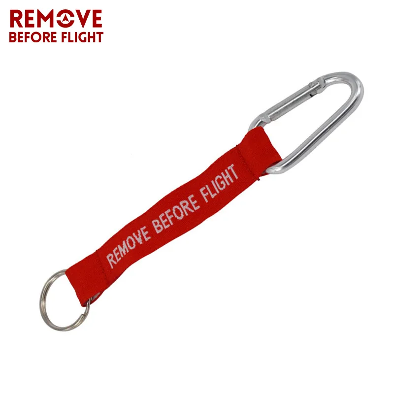 Remove Before Flight Keychain Safety Tags OEM Key Chains Red Embroidery Keyring for Aviation Motorcycle Car Key Rings llaveros