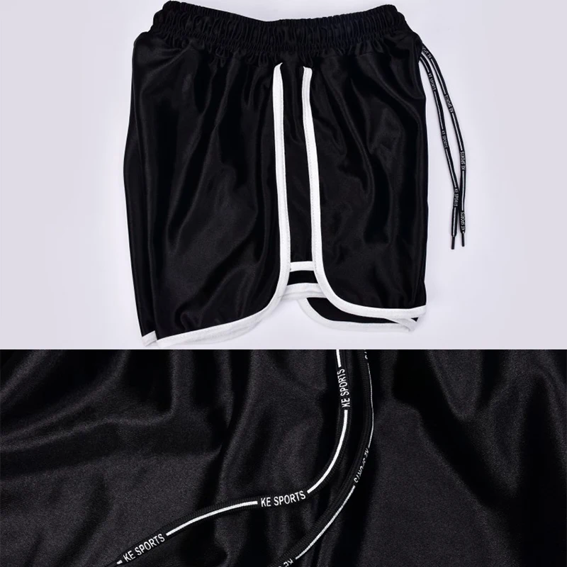 Jogger Striped Sport workout shorts Ladies Loose Lace up Womens Elastic Waist Shorts Summer Spring Patchwork Gym Athletic Shorts