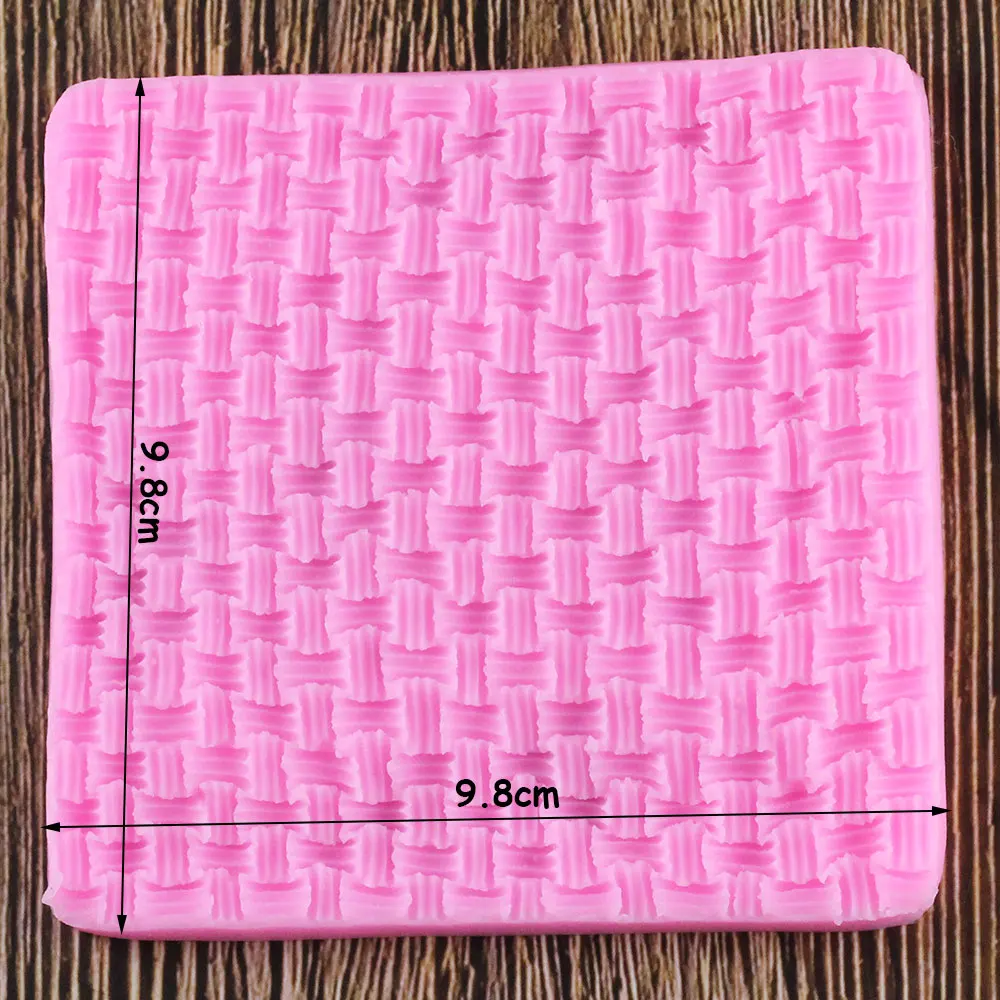 Knitting Wool Lace Pattern Fondant Silicone Molds Knit Printing Pad Texture Template Cake Decorating Kitchen Baking Tools