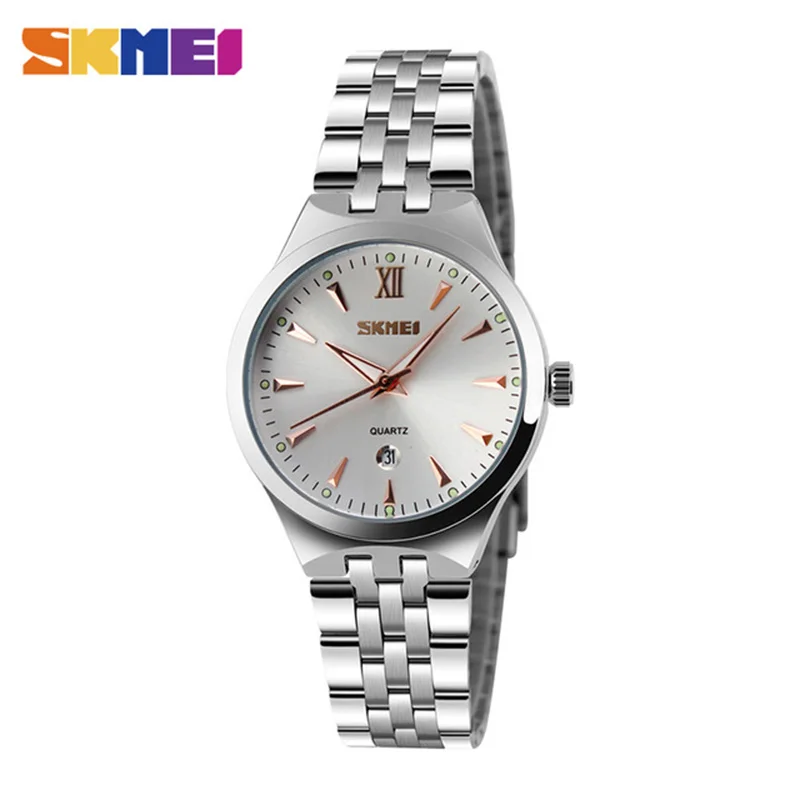 Stainless Steel Watches Women Luxury Casual Clock Ladies Wrist Couple Watch reloj mujer Relogio Feminino Female Bracelet SKMEI