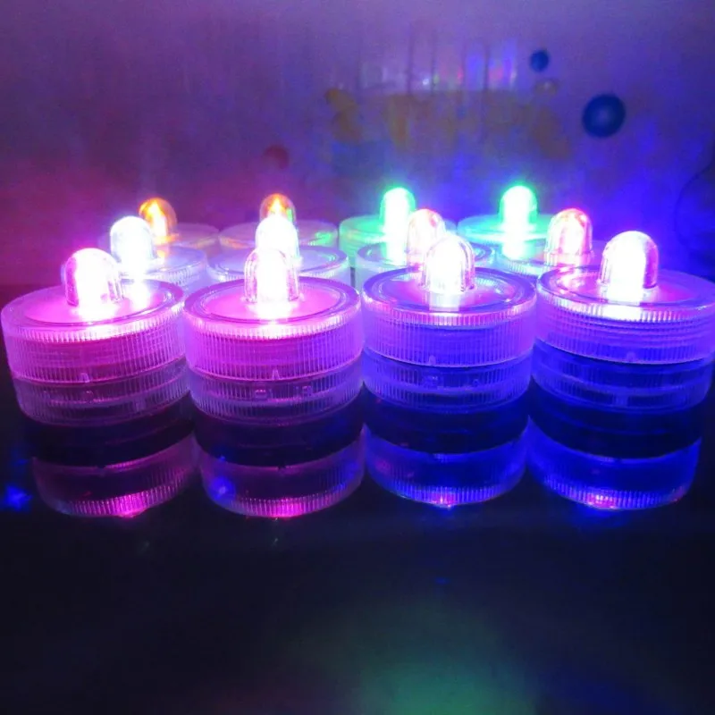 

24PCS Colorful Waterproof LED Submersible Candles Tealight Lamp Fish Tank Vase Decor Lighting For Wedding Birthday Party Gift