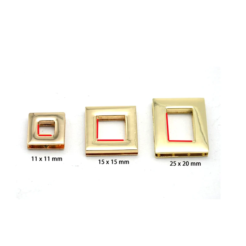 

3/8 Inch Gold Rectangle Alloying Grommet