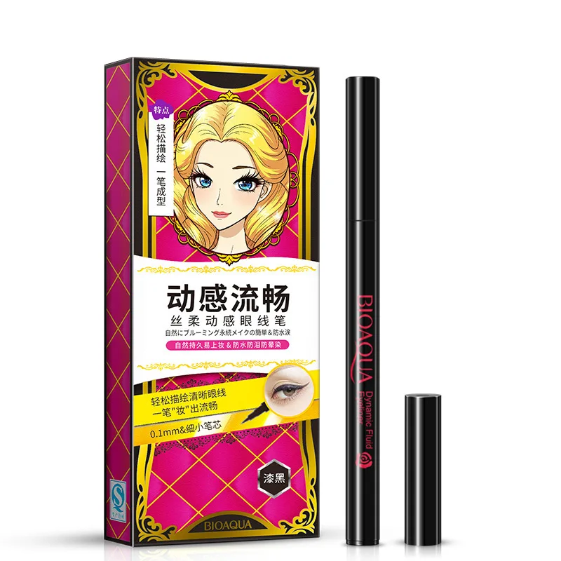 BIOAQUA Black Liquid Eyeliner Pencil Cosmetic Waterproof Long Lasting Smooth Meticulous Eye Liner Pen Makeup