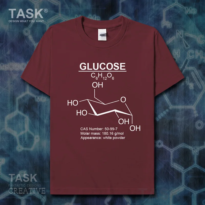 Glucose Molecular Formula Chemistry Subject new Tops t-shirt Short sleeve clothes mens t shirt casual jerseys sports Fashion 01