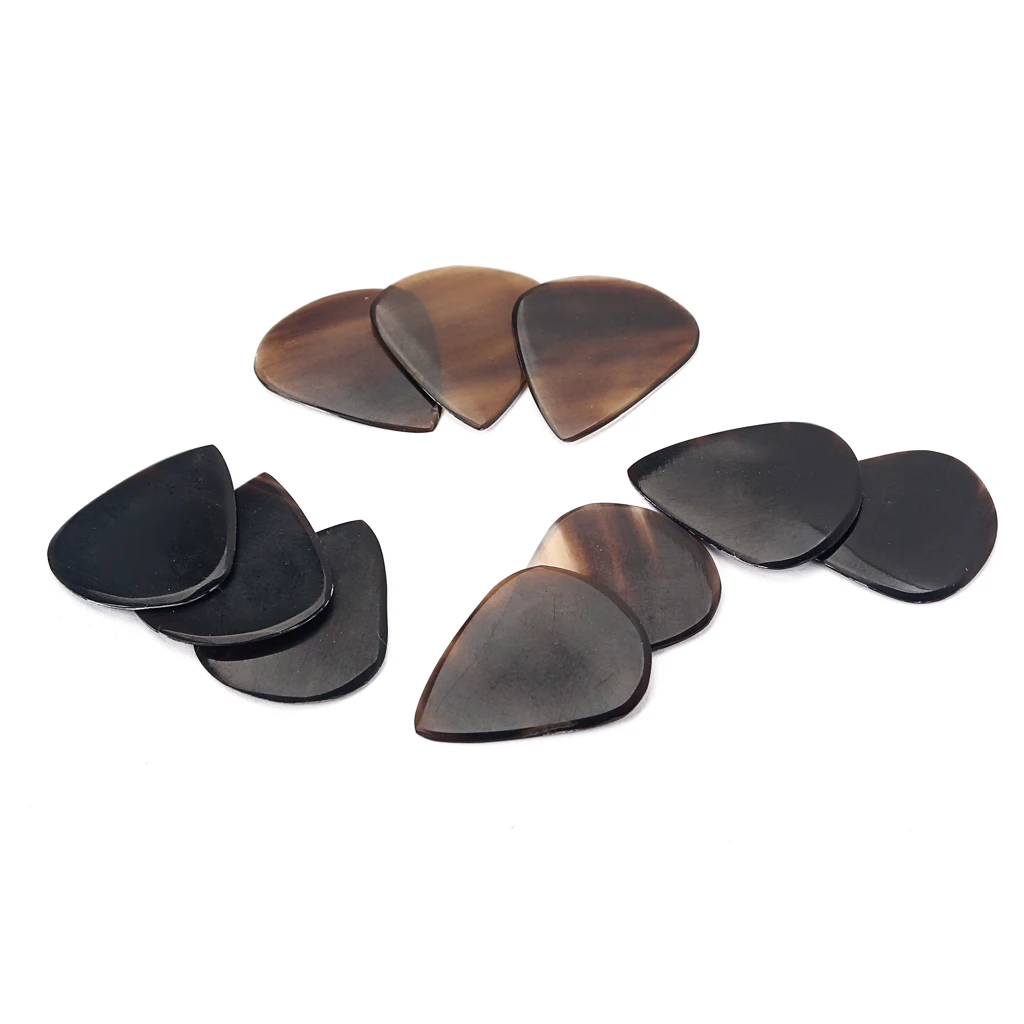 10 PCS Guitar Picks HandMade Horn Accessory Stringed Instruments for Bass Mandollin Banjo Guitar Accessories