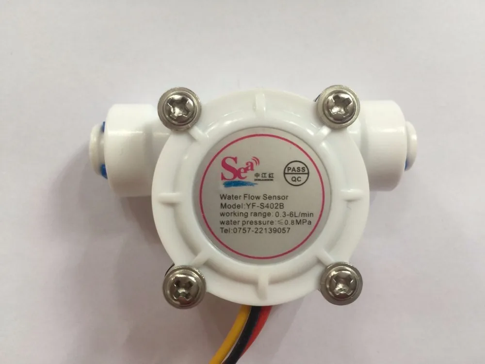 G1/4 PE Water  Hall Flow Sensor Switch Flowmeter Water Control Counter DN8 0.3-10L/min