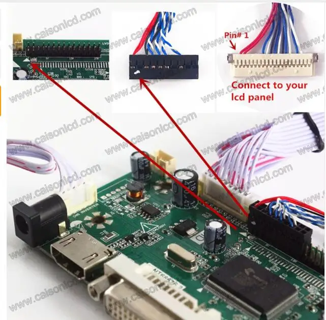 DVI-VGA-AUDIO of LCD controller board suitable for LC104S1-A1/LB104S01-TL04/B104SN01 V0/B104SN01 V2/N104S1-01/LP104S06-A1