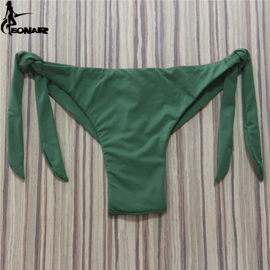 2022 Sexy Solide Tanga Bikini Brazilian Cut Bademode Frauen Boden Einstellbare Briefs Badeanzug Höschen Unterwäsche Tanga Badeanzug