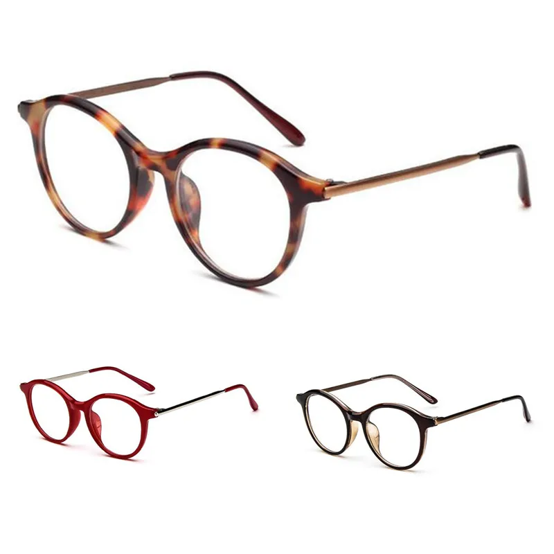 

Vintage Oval Eyeglass Frames Full Rim Retro Glasses Acetate Metal Eyewear Spectacles Rx able come with clear computer lenses