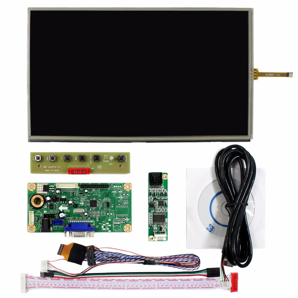Плата контроллера с ЖК-дисплеем VGA RT2270, 10,1 дюйма, 1366x768, B101XAN01.3, IPS ЖК-экран, резистивная сенсорная панель