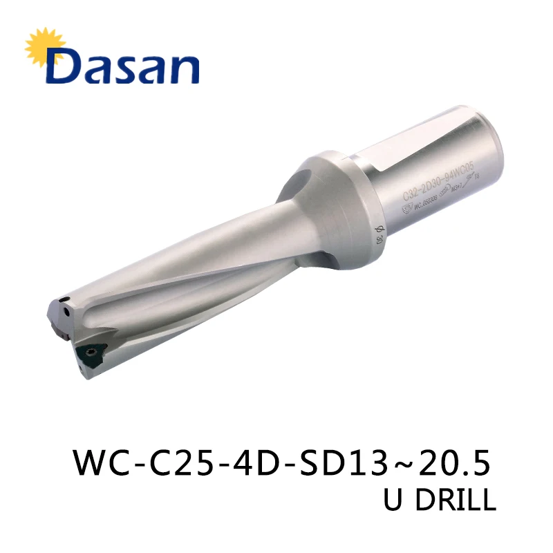 U Drill 4D WC SP C25 14 15 16 17 18 19 20 mm Indexable Insert Drill Bit Tool Lathe Metal Drilling Tools for WC Insert