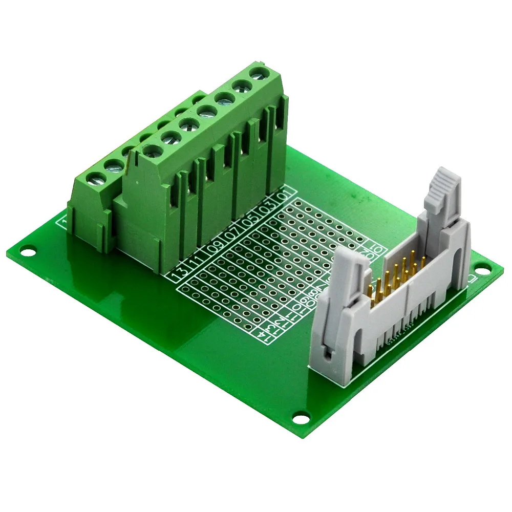 CZH-LABS IDC-14 Male Header Connector Breakout Board Module, IDC Pitch 0.1