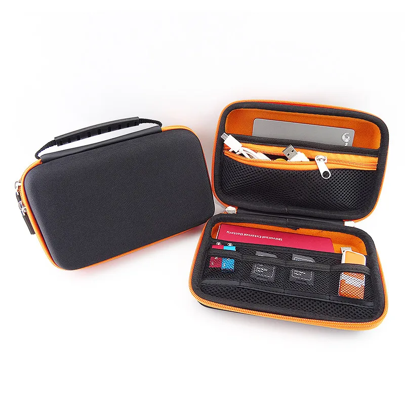 Portable Travel Storage Bag with Silicone Handle for Hard Drive Disk HDD, Power Bank, U disk, Phone, Digital Accessories