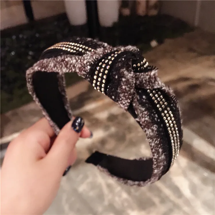 

Fashion lady Pearls hair hoop Hair Accessories Women Girls Handmade beads Hair Band Hair Ponytail Rope Hairbands headwear