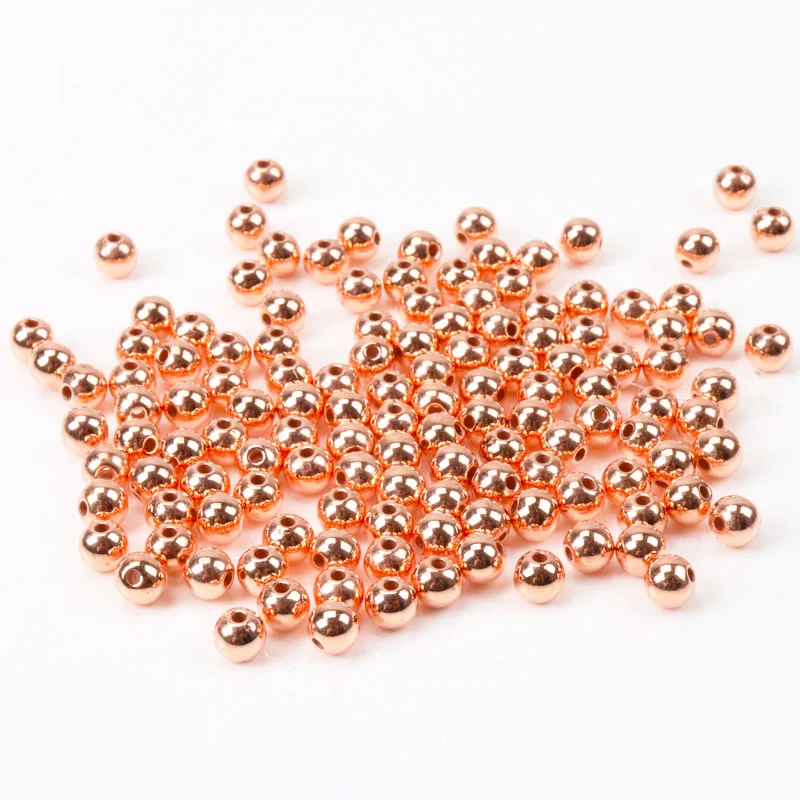 4mm 6mm 8mm 10mm 12mm 14mm 16mm Copper CCB Round Seed Spacer Loose Beads For Jewelry making DIY KL171