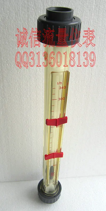 LZS-20 plastic tube float liquid flowmeter 40-340L/h socket 25mm diameter lengthened