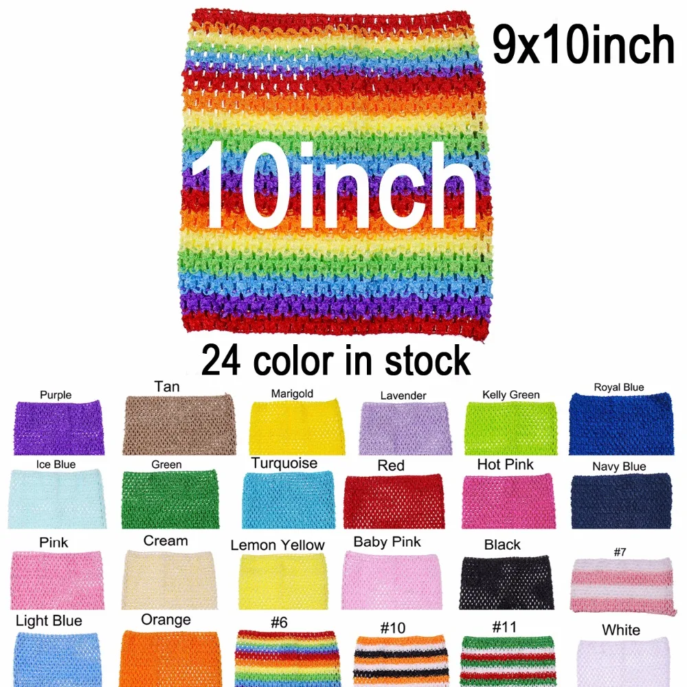 9x10 Inches Crochet Tutu Tube Top Baby Girl Crochet Pettiskirt Tutu Tops Crochet Headbands 10pcs Per Lot Colour U-pick